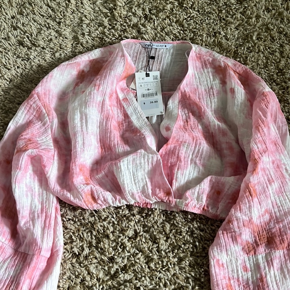 brand new zara pink blouse